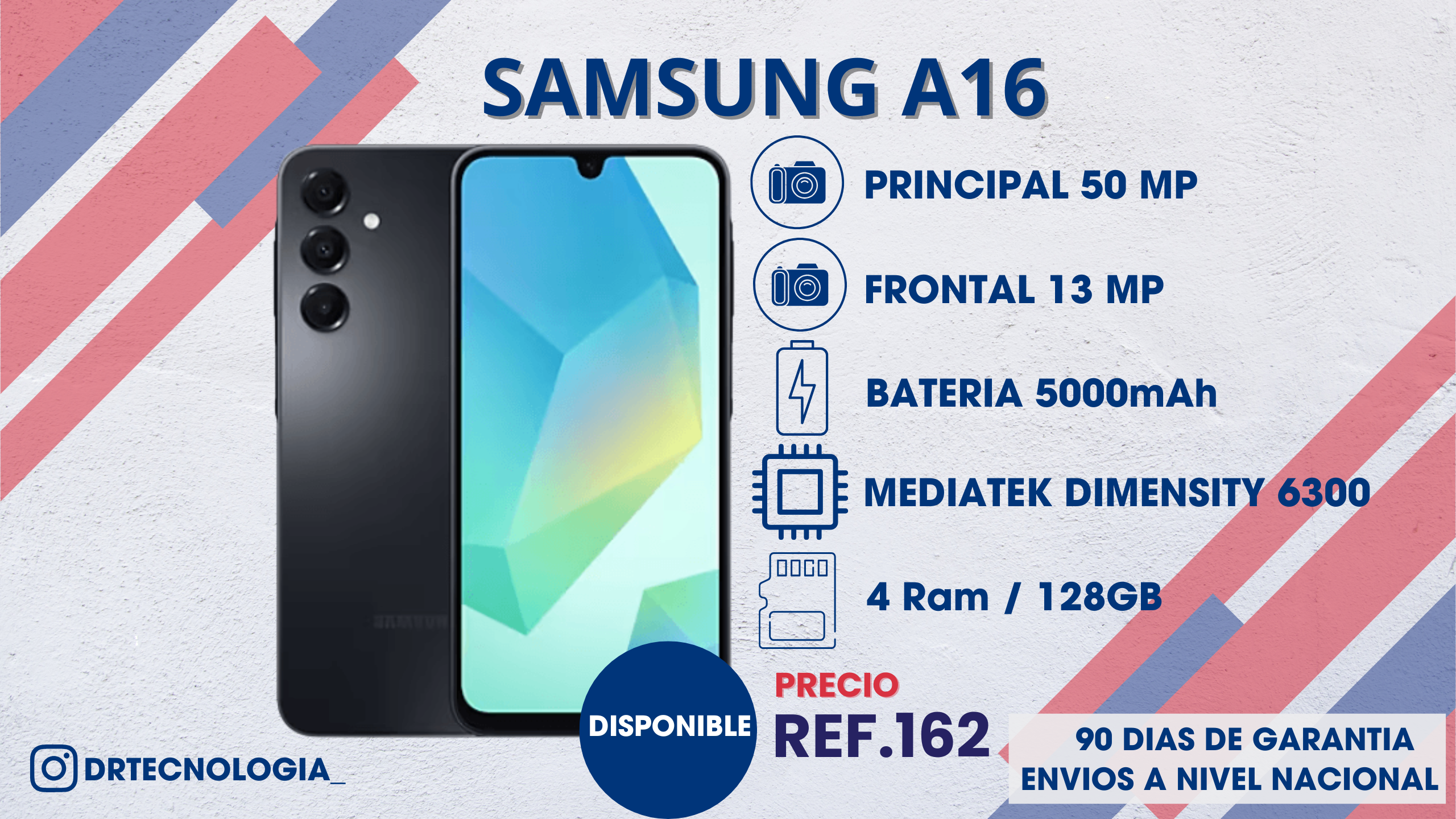 TELEFONO SAMSUNG GALAXY A16 4/128GB 